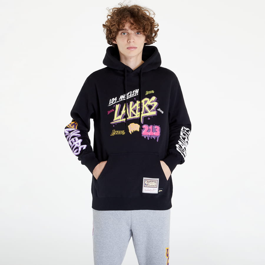 Суитчър Mitchell & Ness Slap Sticker Hoodie Черно | FPHD4771-LALYYPPPBLCK, 0