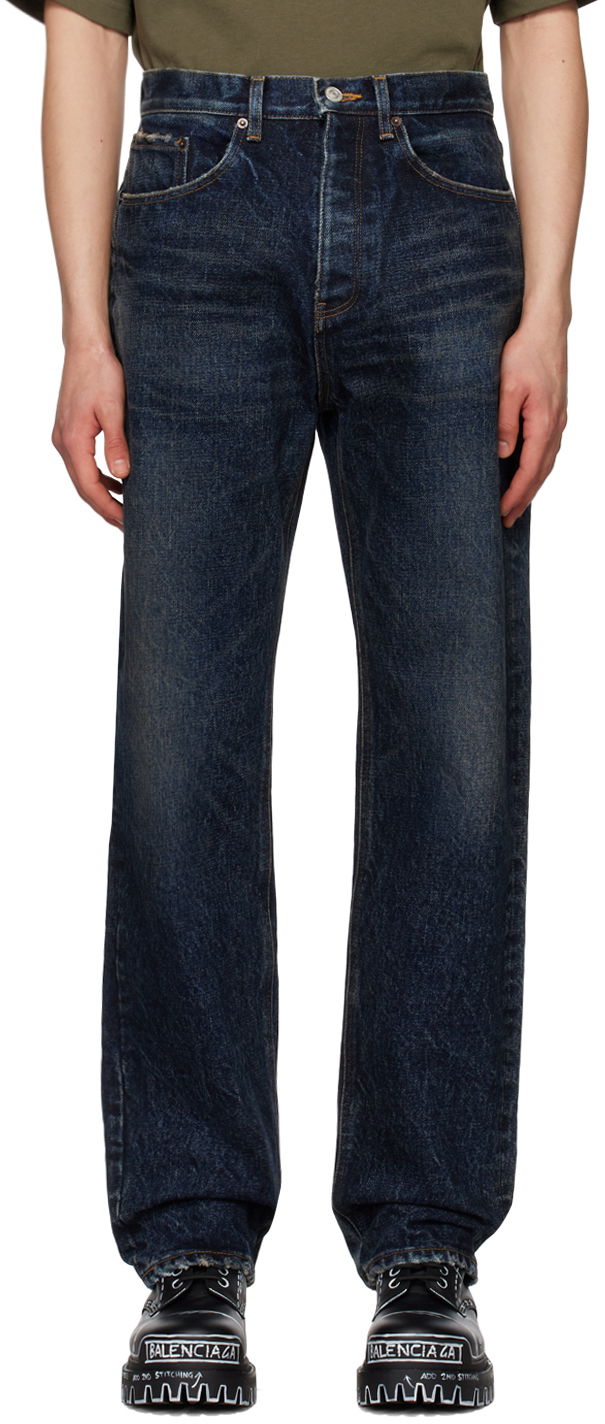 Дънки Balenciaga Relaxed Jeans Тъмно синьо | 724715-TNW51-4021, 0