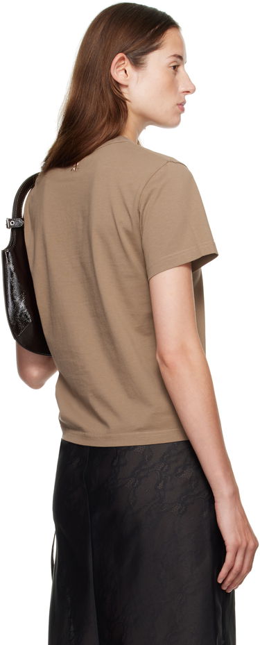 Тениска Courrèges Courrèges Embroidered T-Shirt Кафяво | 325JTS217JS0233, 2