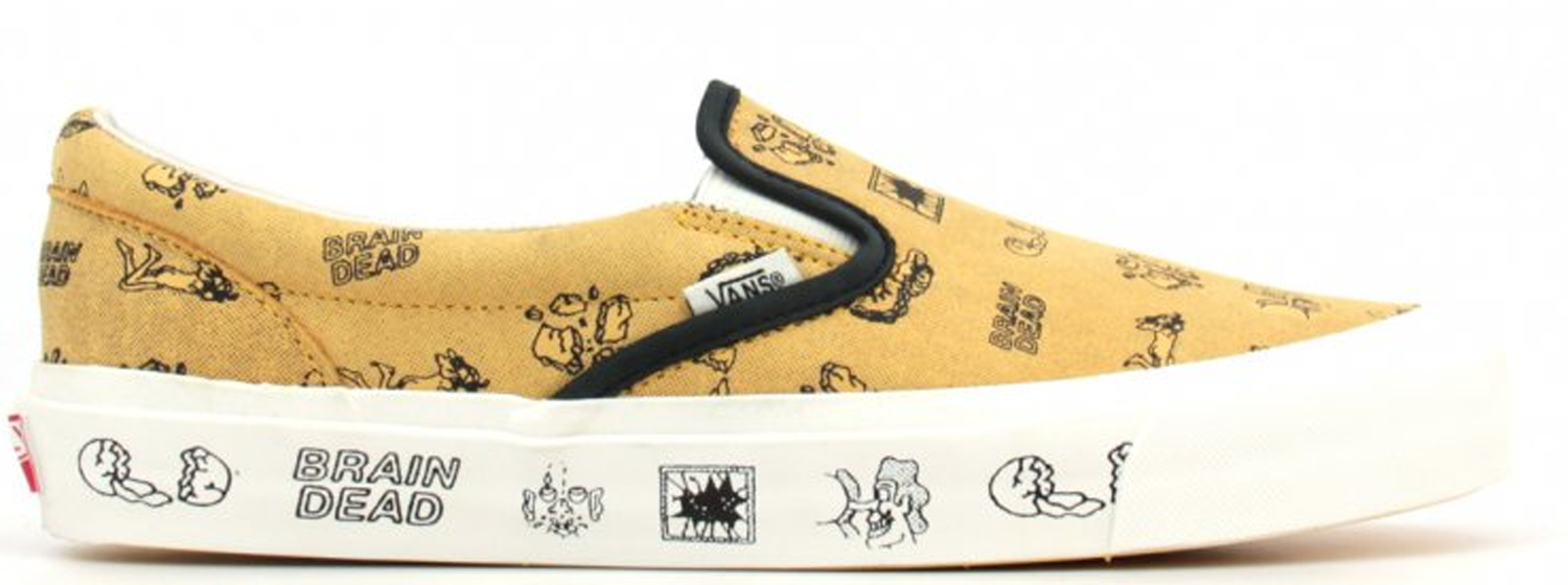 Кецове и обувки Vans Slip-On Brain Dead Gold Жълто | VN0A38FJN8B, 0