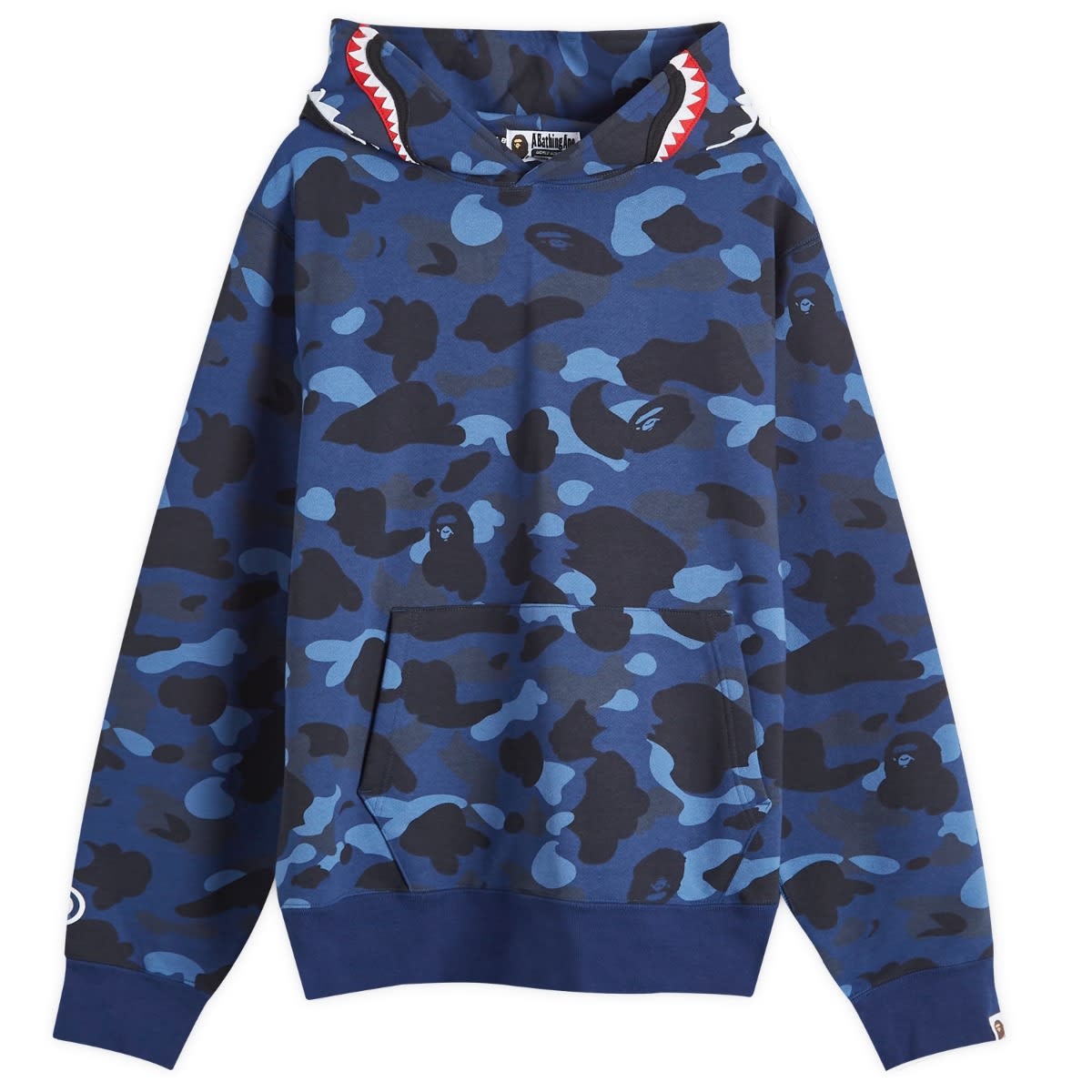 Суитчър BAPE A Bathing Ape Colour Camo Shark Pullover Hoodie Тъмно синьо | 001PPK301002M-NVY, 0