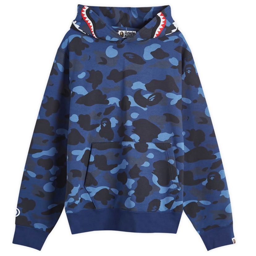 Суитчър BAPE A Bathing Ape Colour Camo Shark Pullover Hoodie Тъмно синьо | 001PPK301002M-NVY