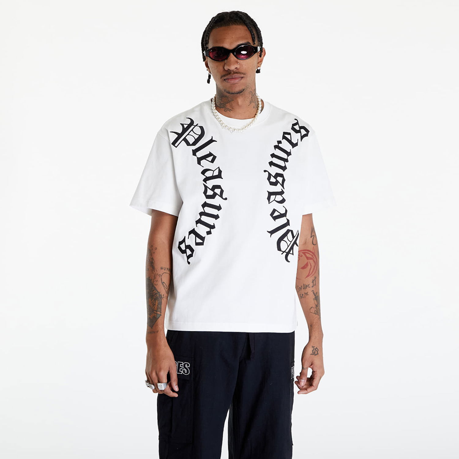 Тениска Pleasures Harness Heavyweight T-Shirt Бяло | P24SP010 WHITE, 0