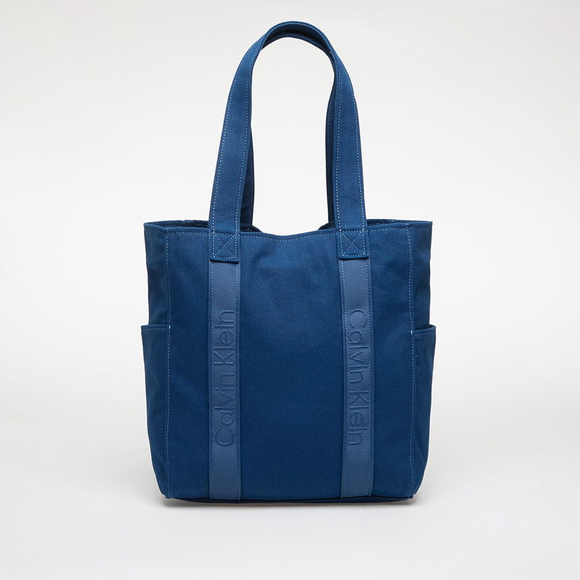 Голяма пазарска чанта CALVIN KLEIN Calvin Klein Webbing Strap Canvas Tote Bag Universal Синьо | LV04F3463G CFA
