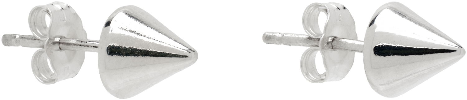 Обеци MARTINE ALI Martine Ali Silver Cone Spike Earrings Металик | MASS25046, 1