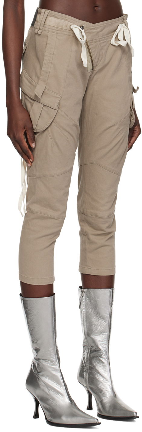 Карго панталони Ottolinger Ottolinger Cropped Cargo Pants Бежово | 0903801, 1
