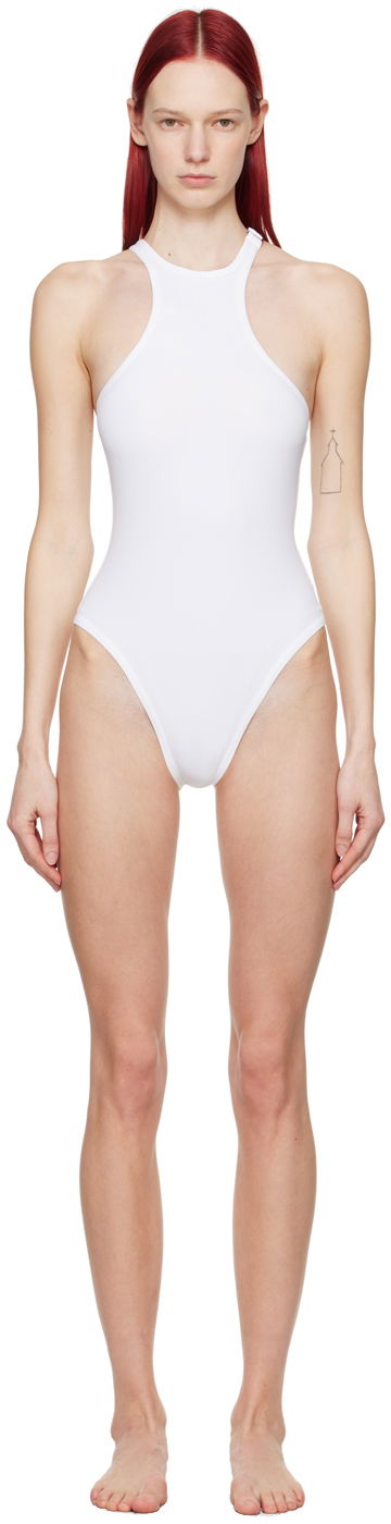 Бански The Attico Attico Hook-Eye Swimsuit Бяло | 243WBB04 PA63, 0