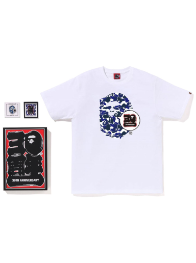 Тениска BAPE Online 30th Anniversary Ape Head Tee Бяло | 1J25-110-001