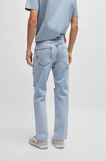 Regular-Fit Stonewashed Jeans, 1