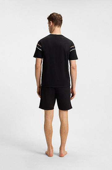 Тениска BOSS BOSS T-Shirt with Tape Trims Черно | 50545852, 1