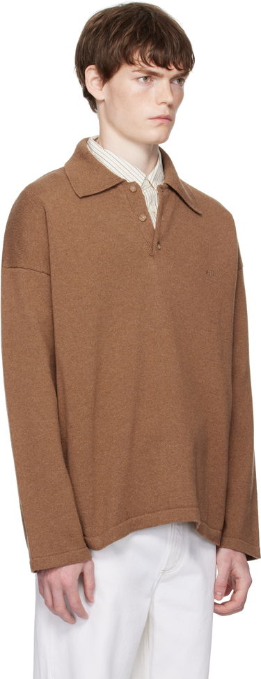 Пуловер A.P.C. A.P.C. Manuel Knit Polo Кафяво | WOASB-H23454, 1