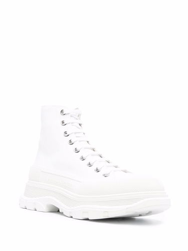 Кецове и обувки Alexander McQueen Fabric Ankle Boots Бяло | 604254W4MV29000, 1