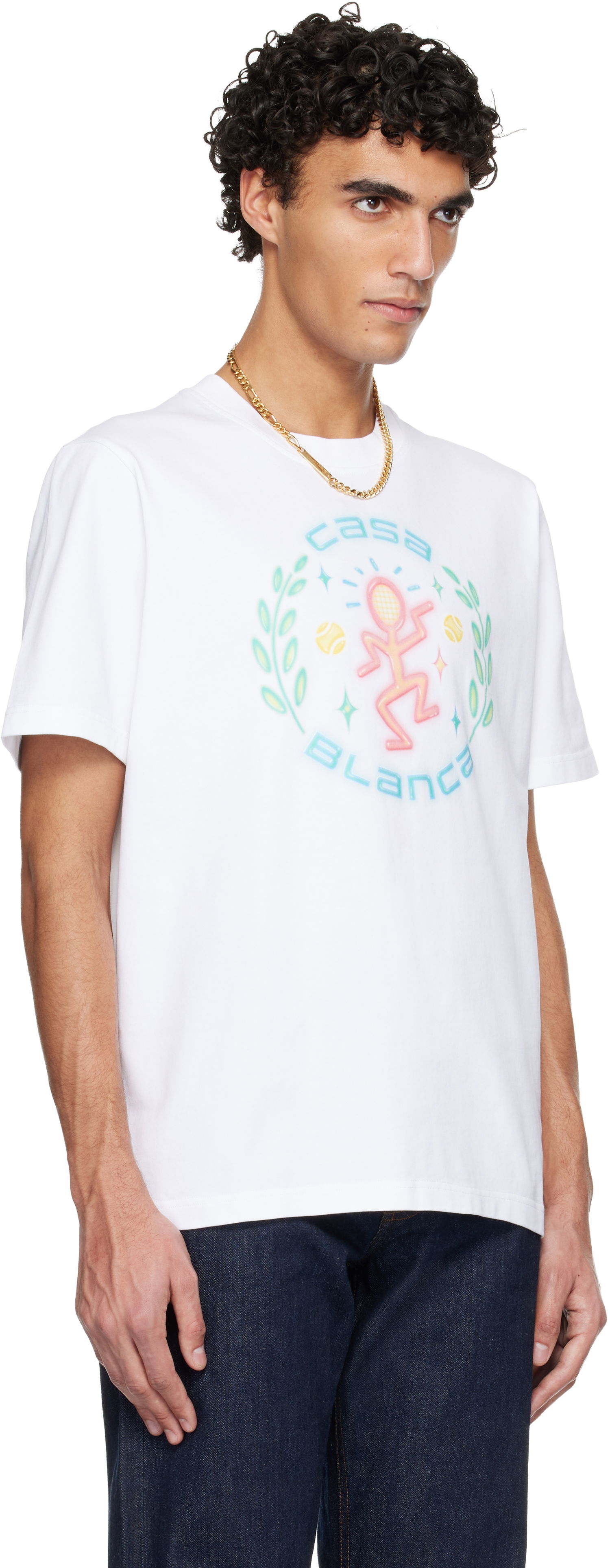 Тениска Casablanca Casablanca Dance Joy Classic T-shirt Бяло | M-SP26-JTS-001-11, 1