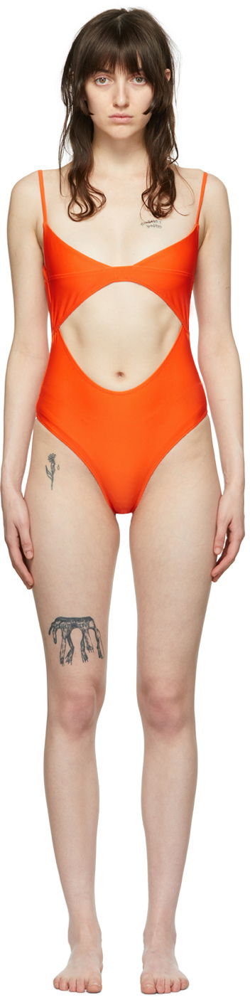 Бански Jacquemus Aranja One Piece Swimsuit Оранжево
 | 22E221SW001-2026