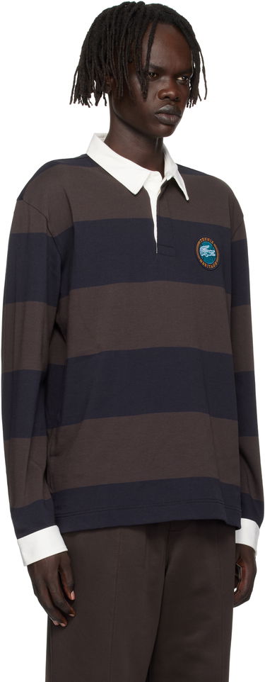 Поло тениска Lacoste Lacoste Relaxed Fit Striped Rugby Polo Кафяво | KH5916_6IY, 1