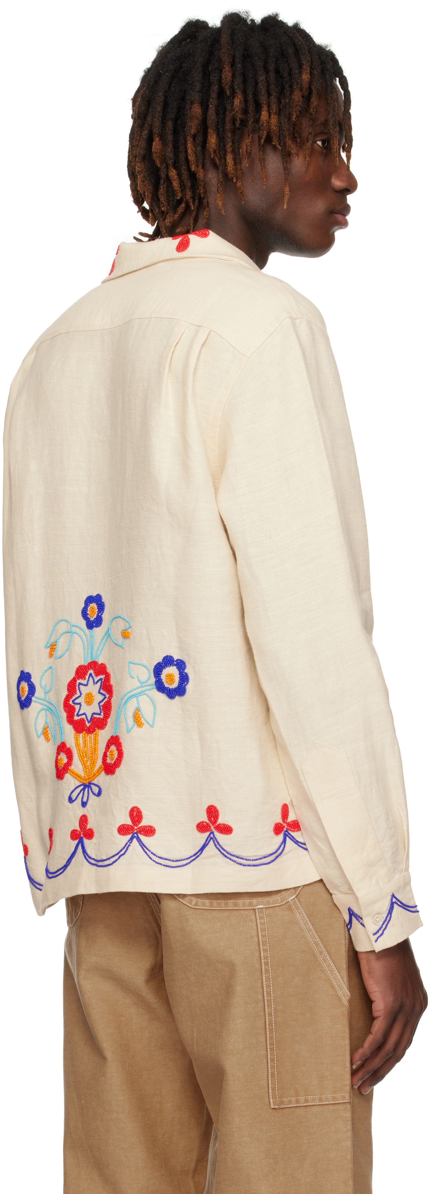 Bode Beaded Garden Party Shirt, 2