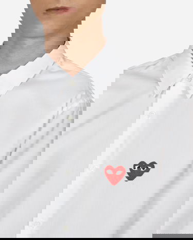 Риза Comme des Garçons Heart Longsleeve Shirt Бяло | P1B002 2, 5