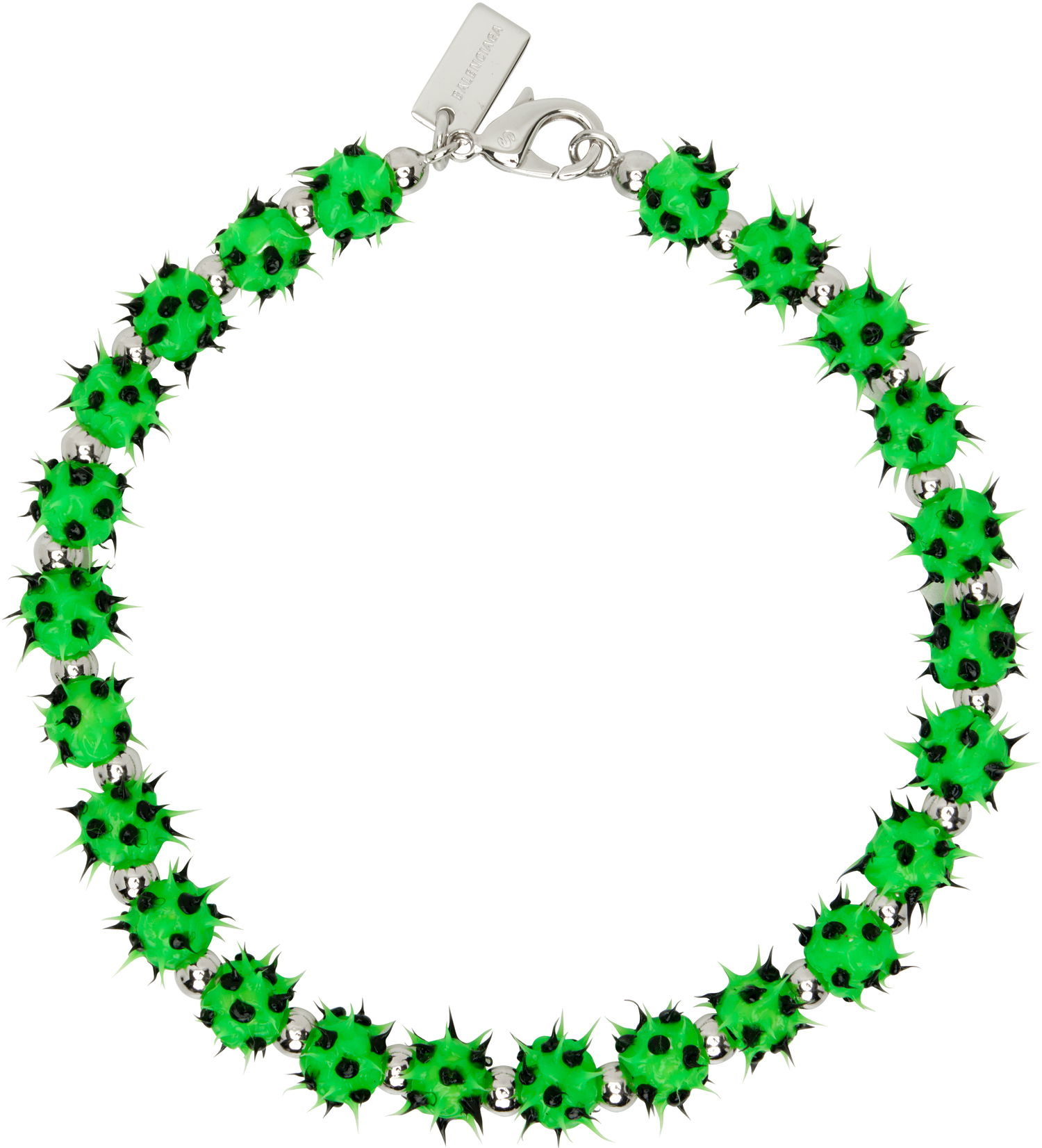 Колие Balenciaga Malibu Silicone Beaded Choker Зелено | 804783TZS4S3269, 0