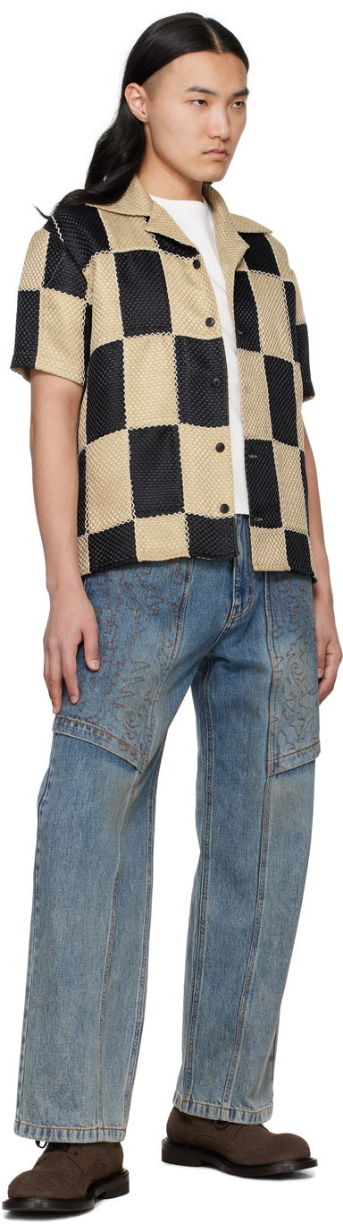 Andersson Bell Patchwork Open Collar Shirt, 3