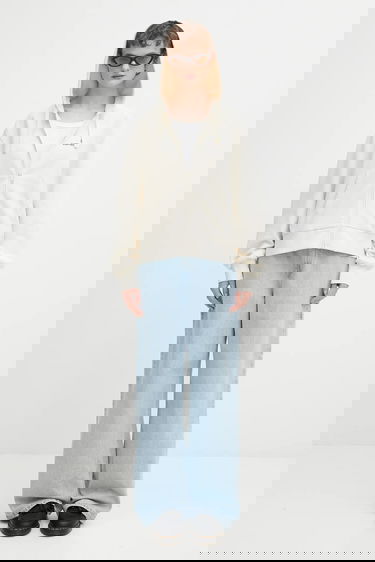 Суитчър Carhartt WIP Plain Hooded American Script Zip-up Hoodie Бяло | I033057.05XX, 4