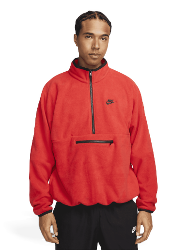 Суитчър Nike Club Fleece+ 1/2-Zip Fleece Top Червено | DX0525-657