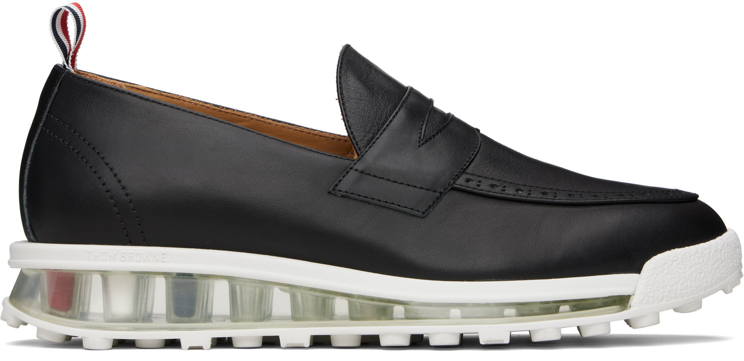Кецове и обувки Thom Browne Thom Browne Clear Tech Runner Sole Penny Loafers Черно | MFE008B-05584, 0