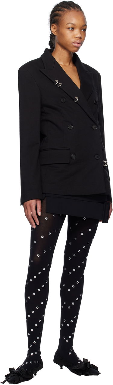 Чорапи We11done We11done Eyelet Tights Черно | WD-LE0-25-285-W-BK, 3