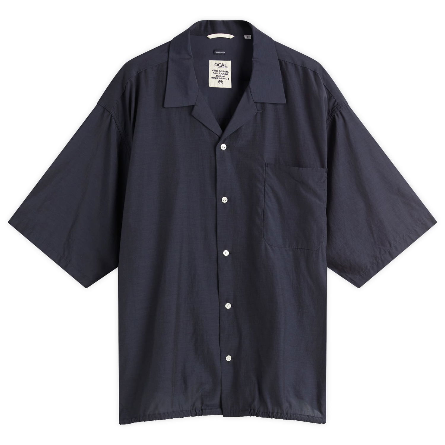 Риза NANAMICA Men's Open Collar Shirt, Size Large Тъмно синьо | S25SG019E-N, 0