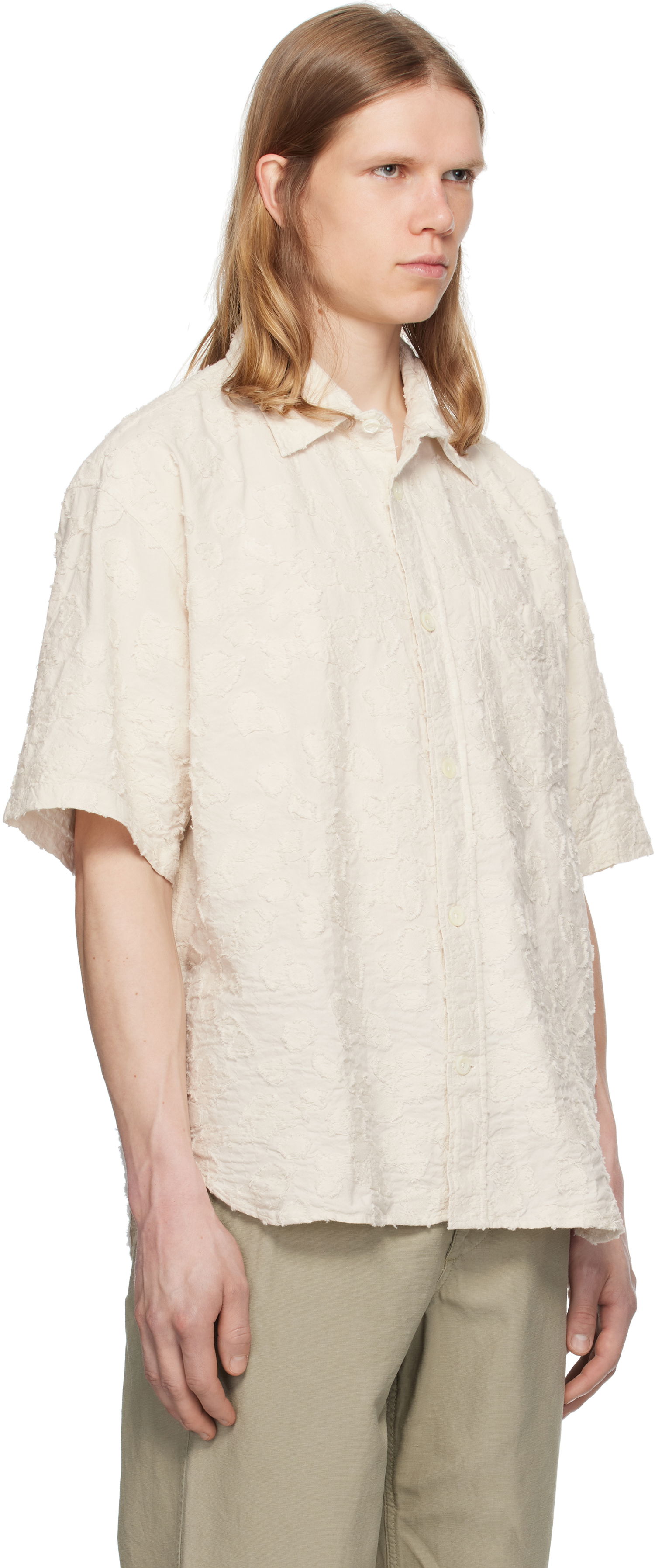 Риза NORSE PROJECTS Norse Projects Mo Oversized Fil Coupe Short Sleeve Shirt Бежово | N40-0830, 1