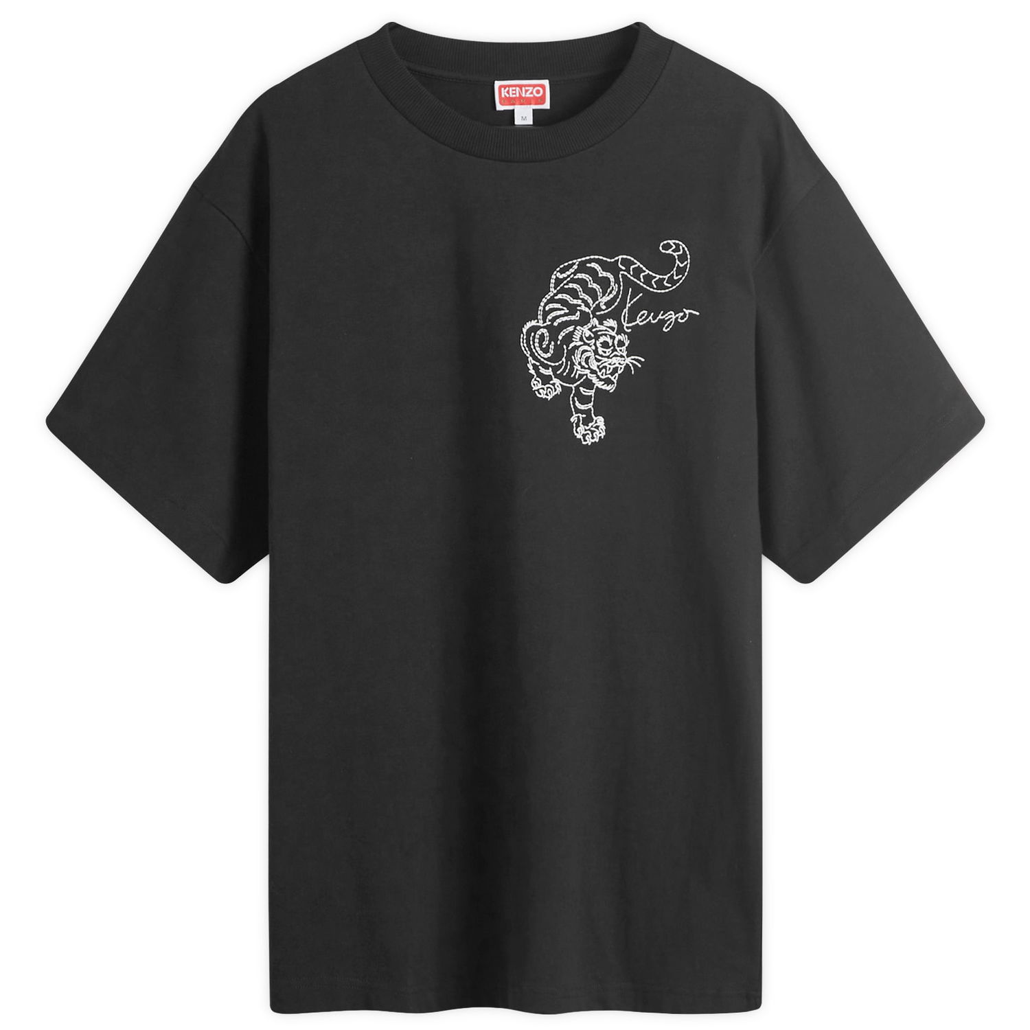Тениска KENZO Men's Star Tiger Oversized T-Shirt in Black, Size Small | END. Clothing Черно | FE65TS2964SI-99J, 0