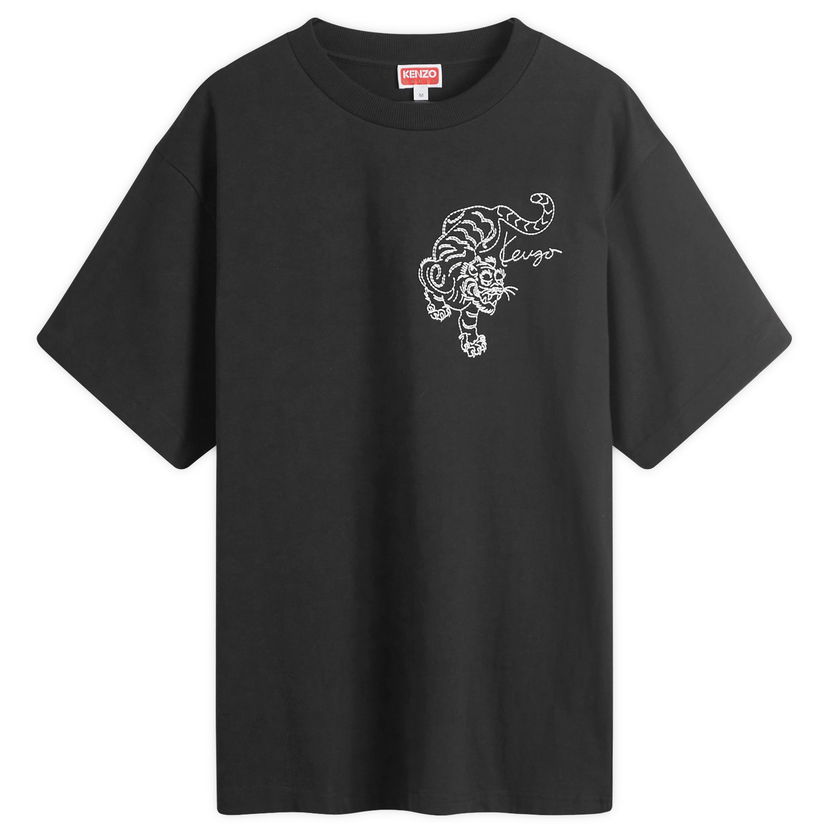 Тениска KENZO Men's Star Tiger Oversized T-Shirt in Black, Size Small | END. Clothing Черно | FE65TS2964SI-99J