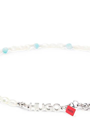 Гривна BOSS Beaded Necklace with Natural Pearls and Colored Stones Многоцветен | 50538894, 1