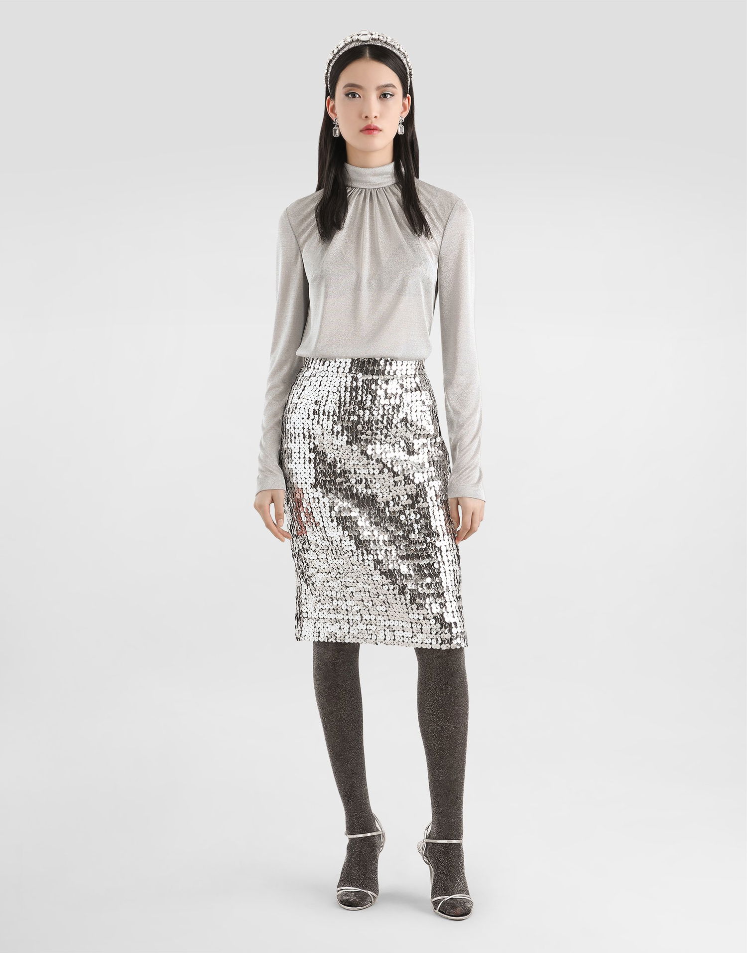 Пола Dolce & Gabbana Straight Skirt With Sequins Металик | F4C1LTFLSL3S0998, 1