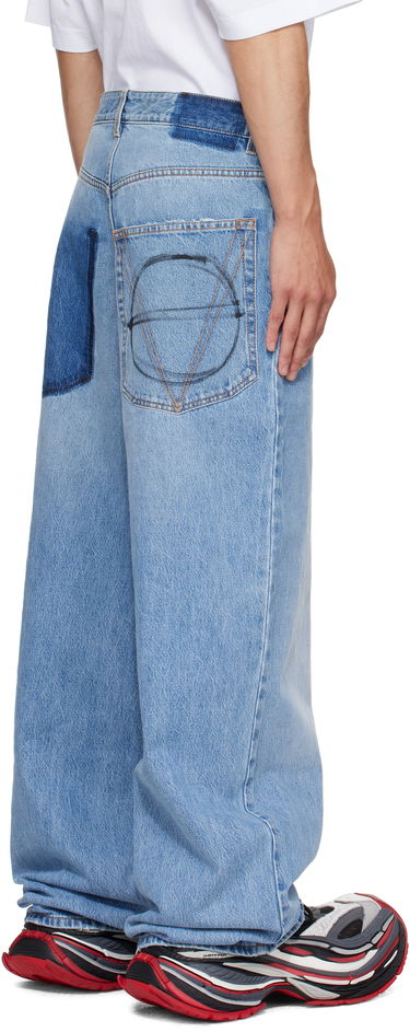 Дънки VETEMENTS Vetements Anarchy Reworked Jeans Синьо | UH76DP120LB1, 2