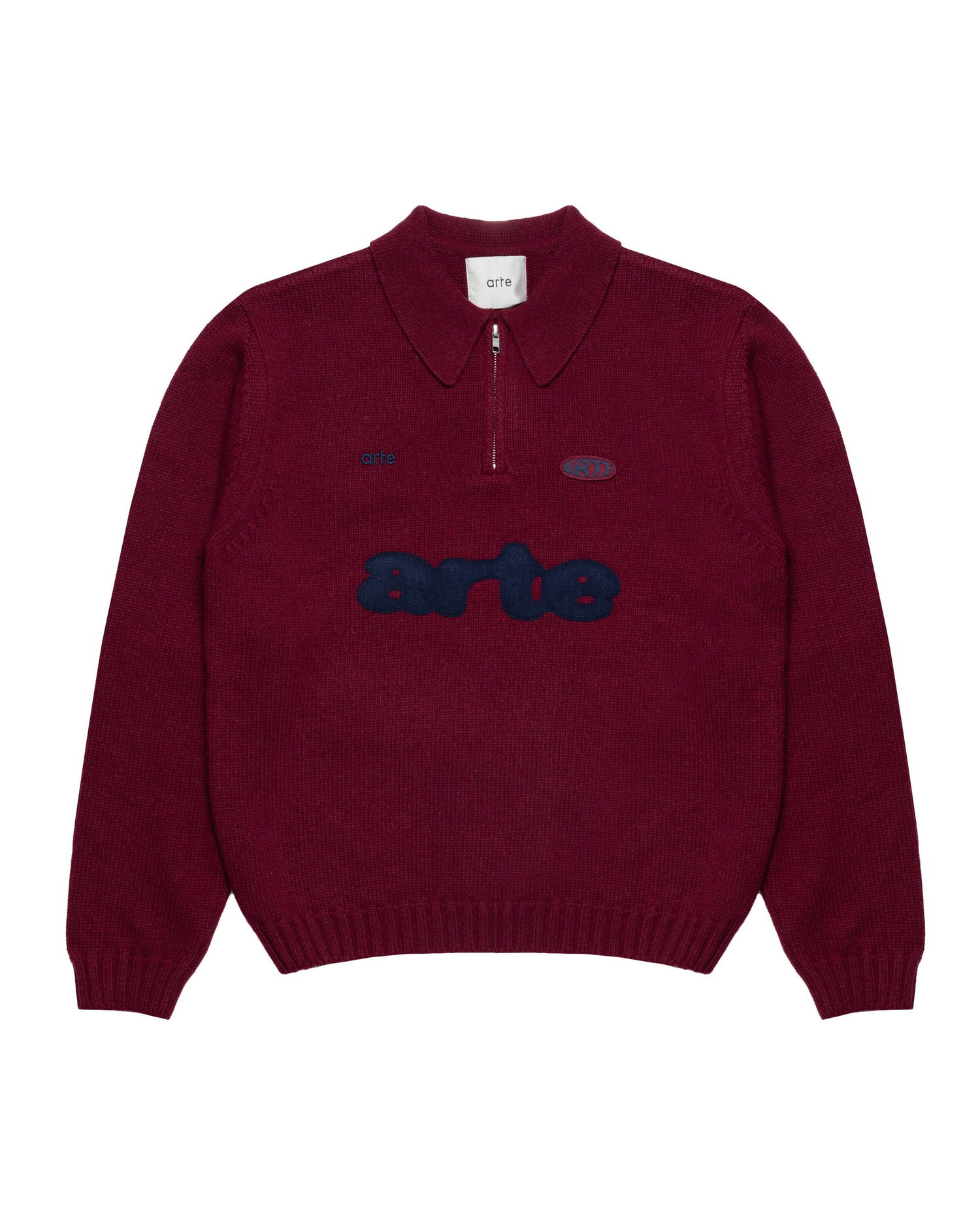 Поло тениска Arte Antwerp Arte Antwerp Knit Polo Shirt Бургунди | AW25-256K-BOR, 0