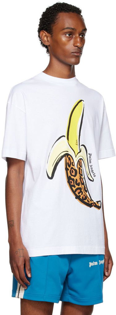 Тениска Palm Angels Banana Tee Бяло | PMAA001F22JER0060118, 1