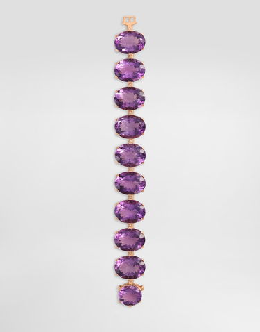 Гривна Dolce & Gabbana Anna Bracelet In 18-carat Red Gold With Amethysts And Diamonds Лилаво | WBSB1GWAME18M307, 1