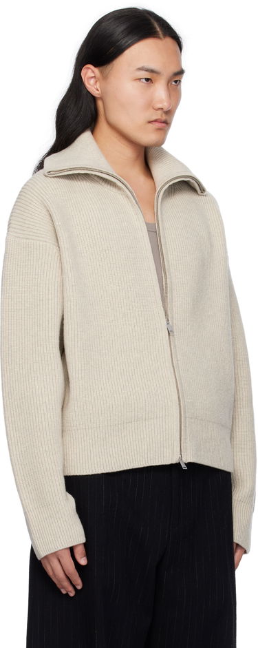 Пуловер Studio Nicholson Studio Nicholson Sandos Knit Zip-Up Jacket Бежово | SANDOS SNM - 1291, 1