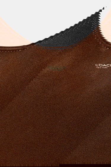 Дамска чанта Coach Coach Brooklyn Suede Shoulder Bag Кафяво | CW637, 3