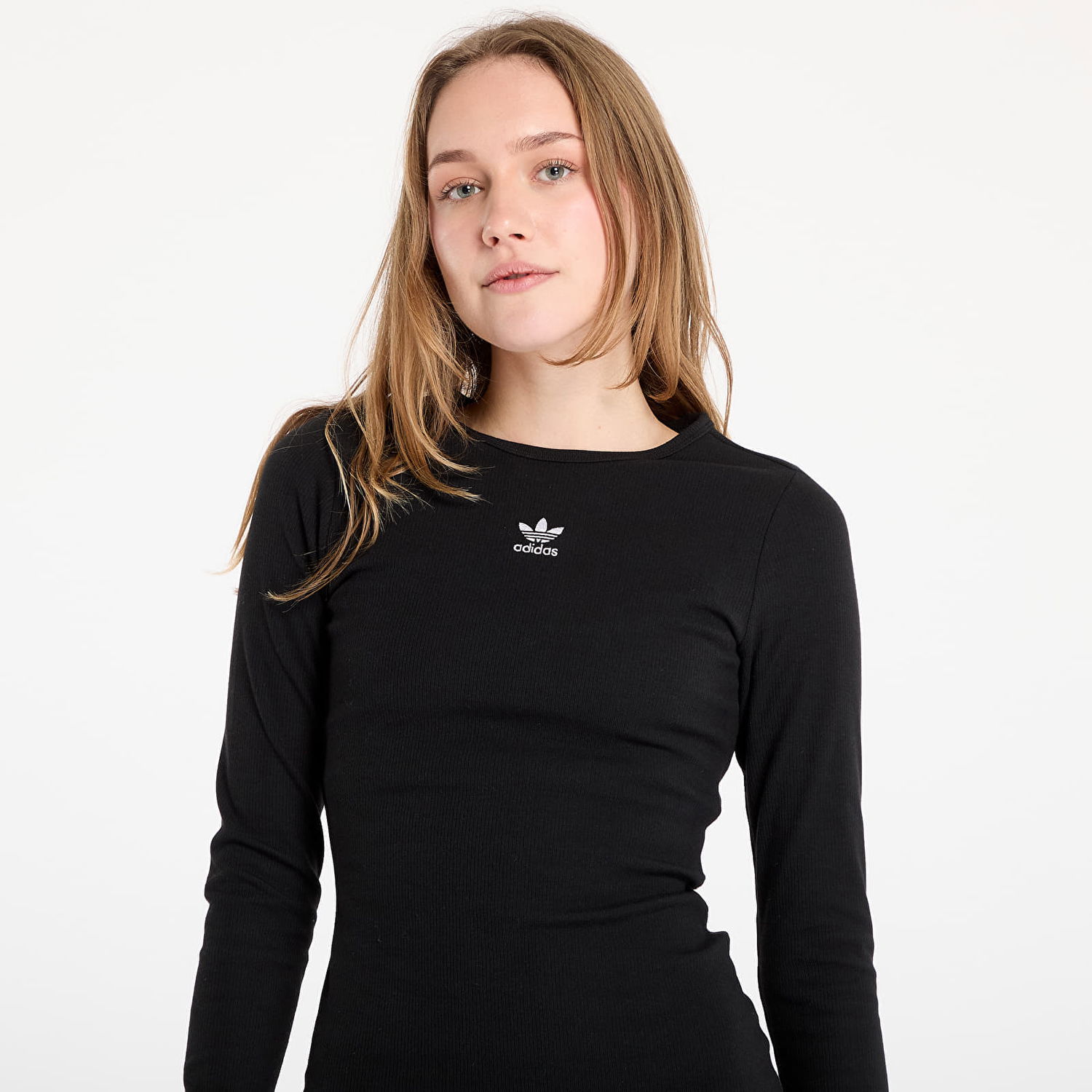 Pокля adidas Originals Essentials Rib Long Sleeve Dress Черно | IY9657, 1