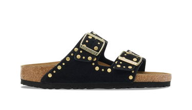 Кецове и обувки Birkenstock Arizona Rivet Suede Leather Regular Fit Sandals Черно | 1030346, 2