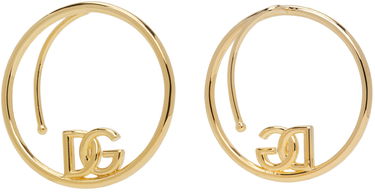 Обеци Dolce & Gabbana Gold Logo Hoop Ear Cuffs Металик | WEO8L3W1111, 1