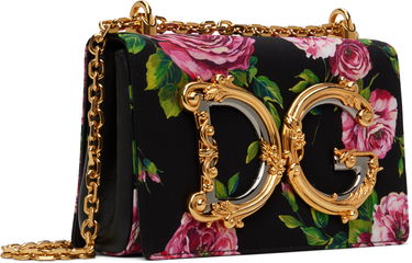 Дамска чанта Dolce & Gabbana Dolce&Gabbana 'DG' Floral Print Shoulder Bag Черно | BB6498 AS110, 1