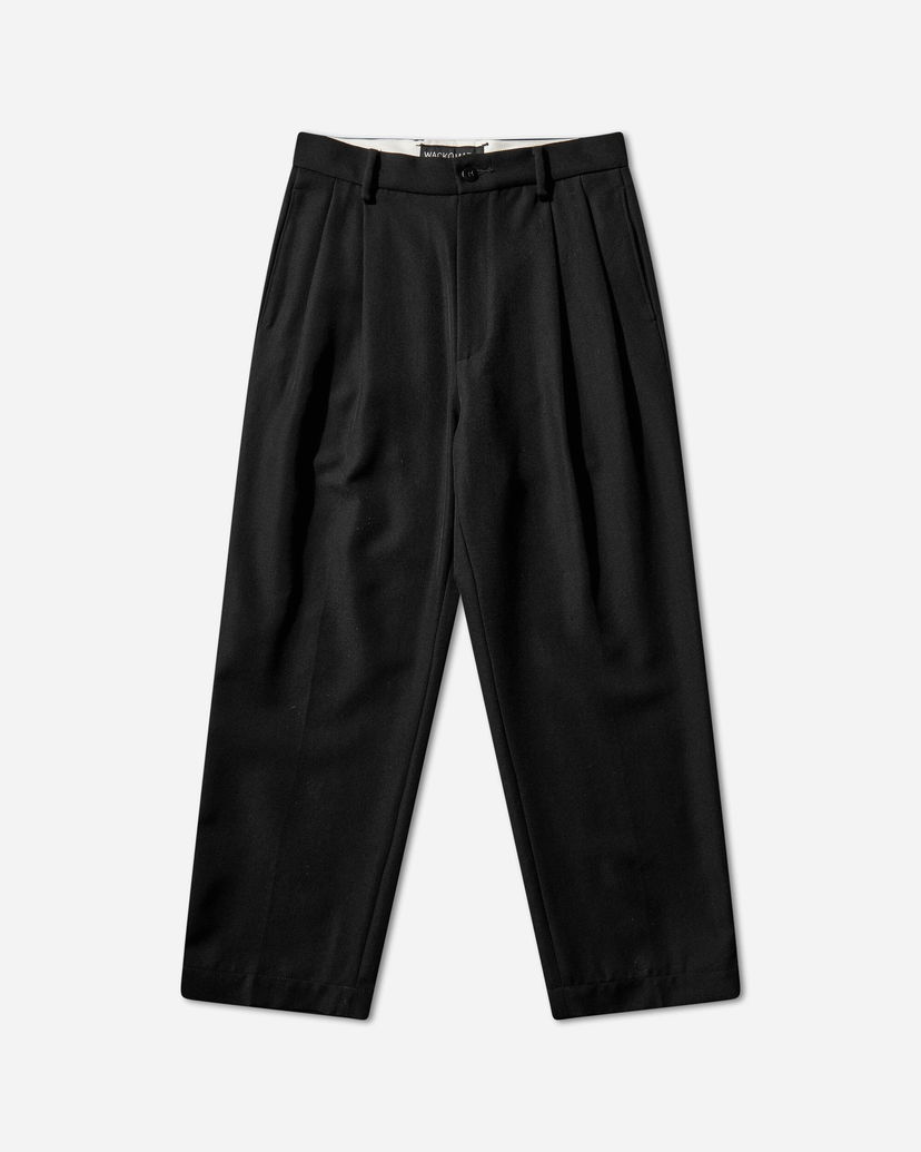 Панталони WACKO MARIA Double Pleated Chino Trousers Type-2 Черно | 25FW-WMP-PT02 BLACK