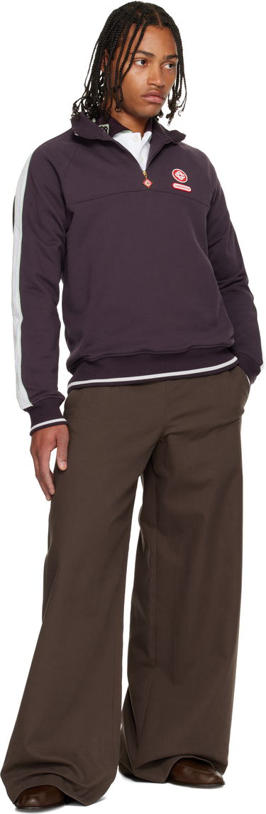 Суитчър Casablanca Quarter Zip Laurel Sweatshirt Лилаво | M-AW25-JTP-419-01, 3