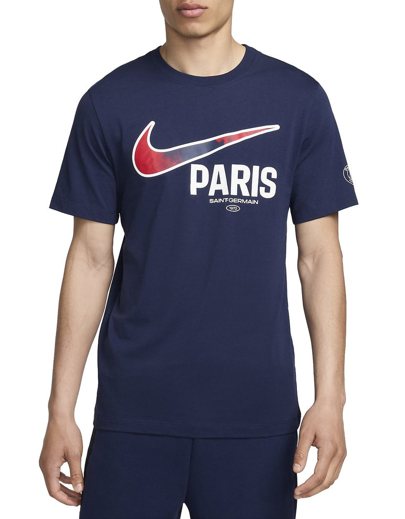 Тениска Nike PSG M NK SWOOSH TEE Тъмно синьо | fv8555-410