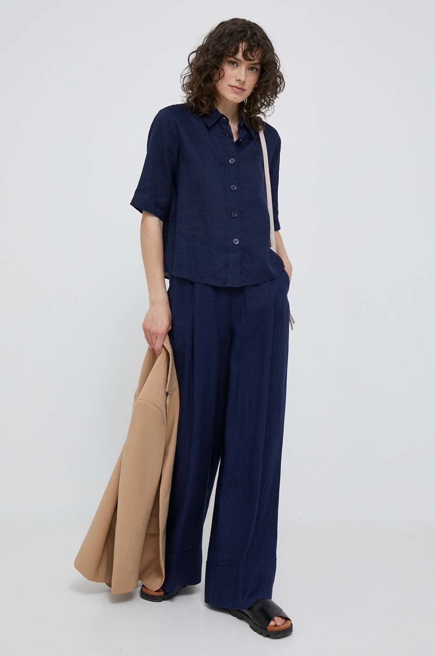 Панталони United Colors of Benetton Wide Leg Trousers Тъмно синьо | 4AGHDF016.252, 0