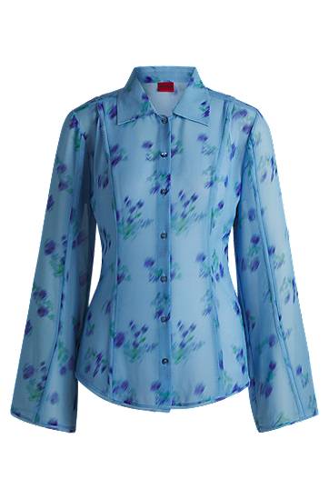 Slim Fit Floral Print Blouse