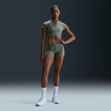 Съкратен топ Nike Nike Pro Dri-FIT Short Sleeve Crop Top Зелено | HM6369-320, 2