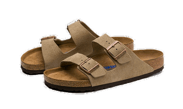 Кецове и обувки Birkenstock Arizona Suede Leather Soft Footbed Бежово | 0951301/0951303, 1